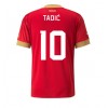 Herren Fußballbekleidung Serbien Dusan Tadic #10 Heimtrikot WM 2022 Kurzarm